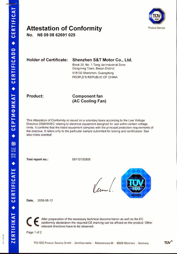 ac-cooling-fans-CE-TUV-Certificate