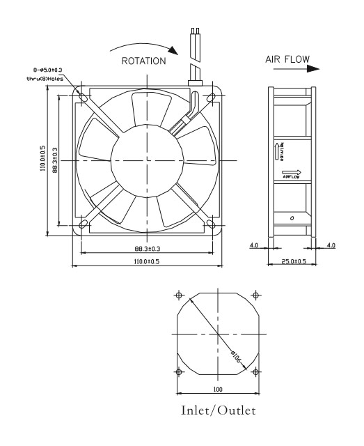 AC 11025 Series Axial Fan